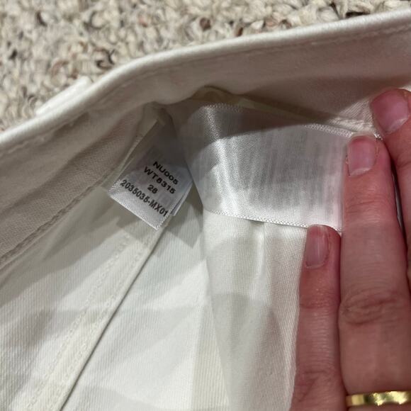 NWT Madewell Flared Wide Leg Jeans Sz 28 Pure White Casual High Waist - Picture 6 of 6